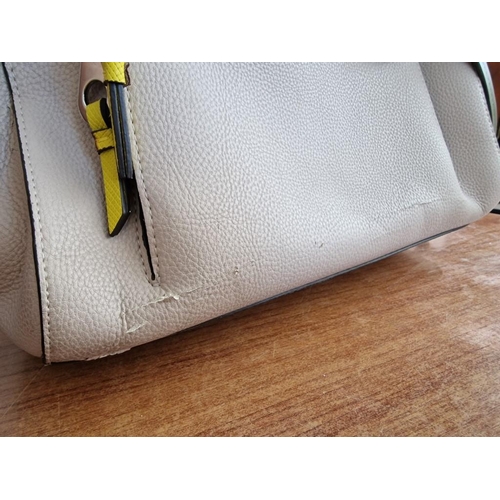 688B - 2 x Ladies Handbags; 'Jasper Conran' Beige Colour with Brown Handles & Strap, Yellow Zip Attachments... 