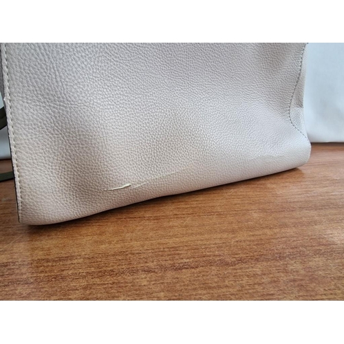 688B - 2 x Ladies Handbags; 'Jasper Conran' Beige Colour with Brown Handles & Strap, Yellow Zip Attachments... 