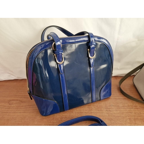 688B - 2 x Ladies Handbags; 'Jasper Conran' Beige Colour with Brown Handles & Strap, Yellow Zip Attachments... 