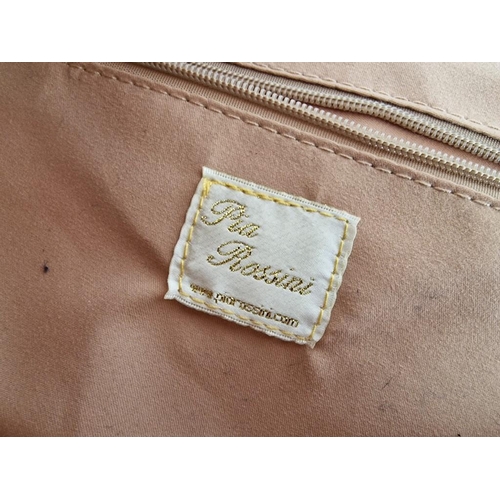 688B - 2 x Ladies Handbags; 'Jasper Conran' Beige Colour with Brown Handles & Strap, Yellow Zip Attachments... 