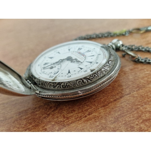 701F - Antique 'Billodes' Silver Cased Full Hunter Pocket Watch, Face Marked 'K. Serkisoff & Co, Constantin... 