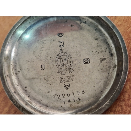 701F - Antique 'Billodes' Silver Cased Full Hunter Pocket Watch, Face Marked 'K. Serkisoff & Co, Constantin... 