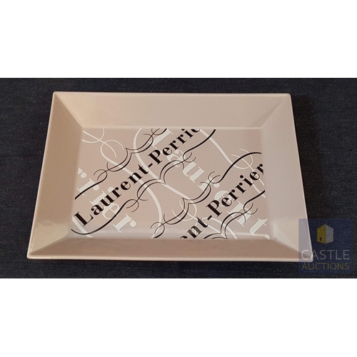 708F - Laurent Perrier Ceramic Trinket Dish/Ashtray (Approx. 15.5cm x 21cm).