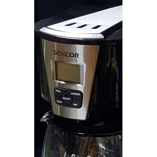 710F - SENCOR Coffee Maker, Model: SCE 5070BK (Untested), Together Stainless Steel and Glass French Press C... 
