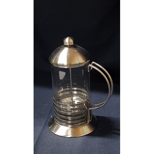 710F - SENCOR Coffee Maker, Model: SCE 5070BK (Untested), Together Stainless Steel and Glass French Press C... 