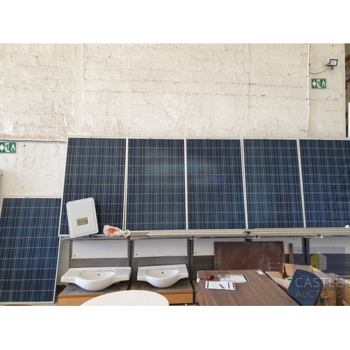 332 - 6 x Photovoltaic Solar Panels (REC250PE, 250W), Together With Mounting Brackets / Rails and ABB Sola... 