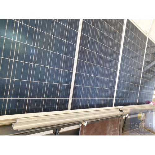 332 - 6 x Photovoltaic Solar Panels (REC250PE, 250W), Together With Mounting Brackets / Rails and ABB Sola... 