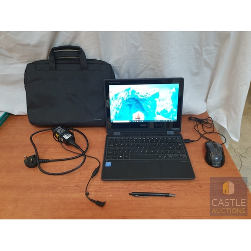 333 - Acer Travelmate Laptop With Intel 1.1GHz Processor, 4GB RAM, 57.5GB Storage, Running Windows 10Pro. ... 