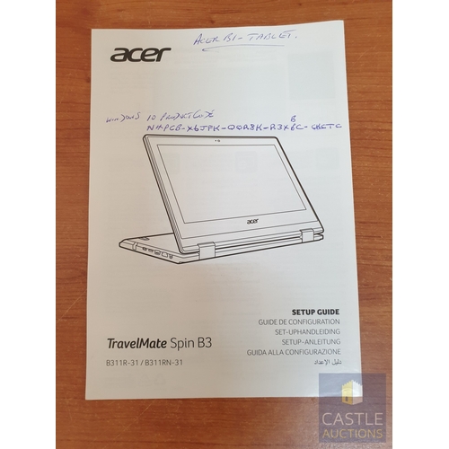333 - Acer Travelmate Laptop With Intel 1.1GHz Processor, 4GB RAM, 57.5GB Storage, Running Windows 10Pro. ... 