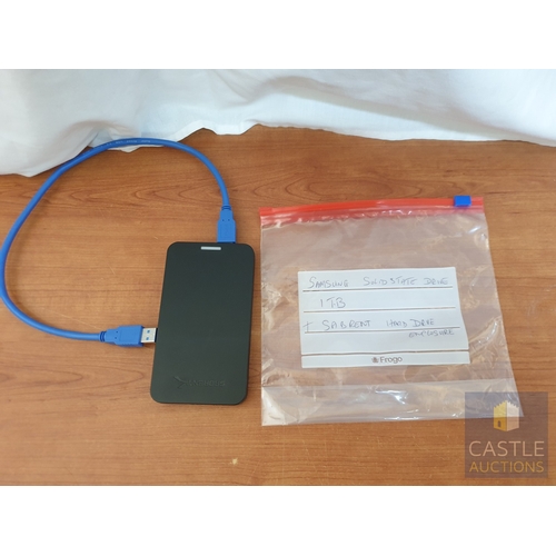 336 - Samsung 1TB SSD Hard Drive Inside Sabrent HD Enclosure, (Untested)