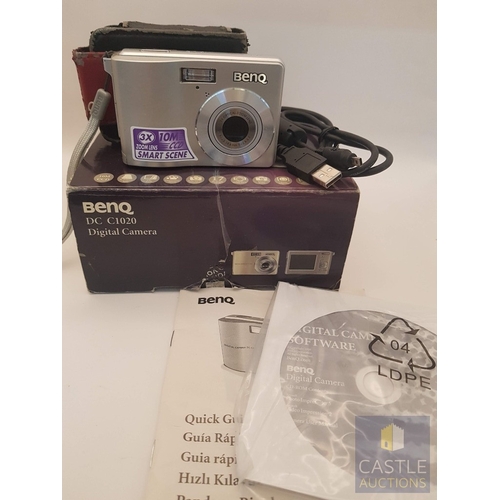 320 - Vintage and Retro Foto Cameras; Benq DC C1020 Digital Camera with Accessories and Original Box, Toge... 