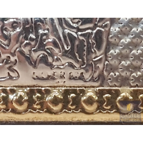 321 - 'Mother and Child' Holy Ikon, Made of Silver 925 with Depicts Traditional Hagiography, Copy of Byzan... 