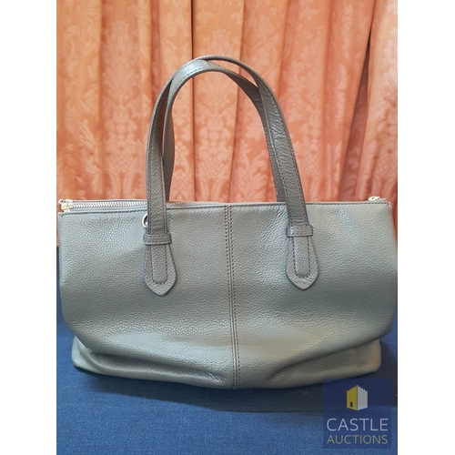 325 - DKNY Leather Tote Handbag, Shoulder Bag Logo (Gold Tone Hardware) in Olive-Colored, (A/F)