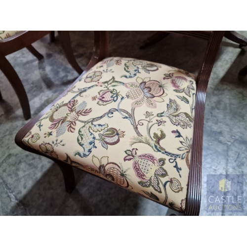 106 - Antique Style Mahogany Oval Extending Dining Table with Twin Pedestal Base, Together with Set of 8 x... 