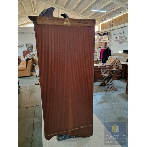 25 - Antique Style Wall Hanging Corner Display Cabinet with Multi-Pane Double Doors and Two Internal Shel... 