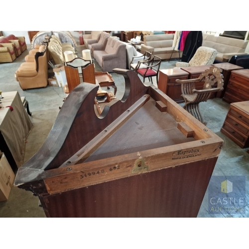 25 - Antique Style Wall Hanging Corner Display Cabinet with Multi-Pane Double Doors and Two Internal Shel... 