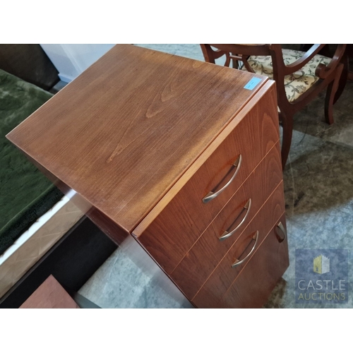 346 - Dark Wood Effect Cupboard & 3-Drawer Storage Unit, (Approx. 45 x 56 x 111cm)