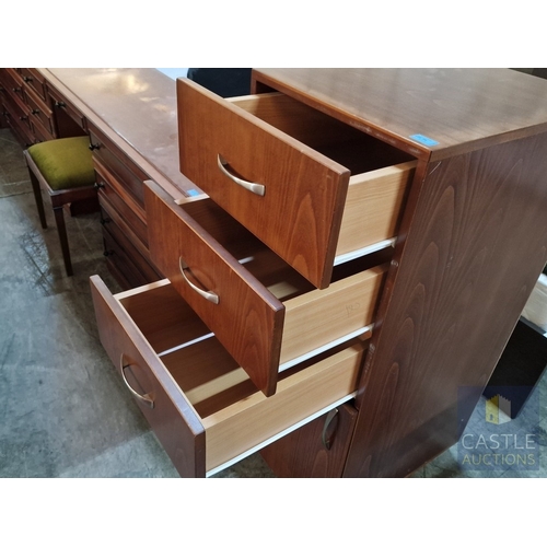 346 - Dark Wood Effect Cupboard & 3-Drawer Storage Unit, (Approx. 45 x 56 x 111cm)
