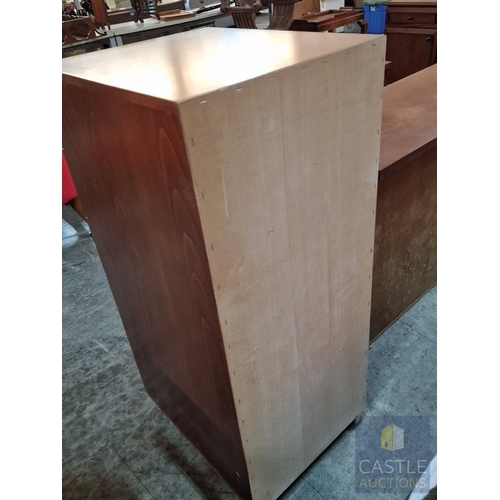 346 - Dark Wood Effect Cupboard & 3-Drawer Storage Unit, (Approx. 45 x 56 x 111cm)