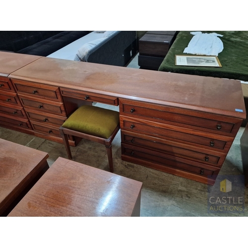 347 - Range of Classical Style Dark Wood Bedroom Furniture, Modular So Can Be Arranged to Suit Your Room: ... 