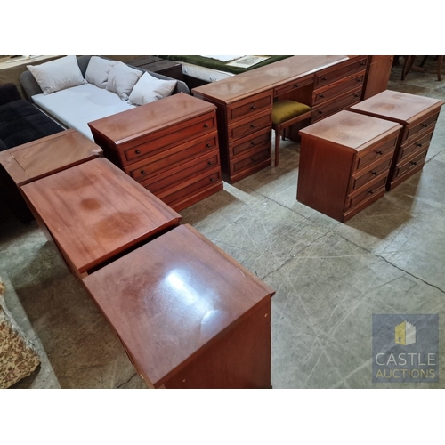 347 - Range of Classical Style Dark Wood Bedroom Furniture, Modular So Can Be Arranged to Suit Your Room: ... 
