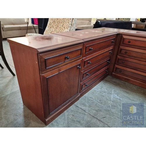 347 - Range of Classical Style Dark Wood Bedroom Furniture, Modular So Can Be Arranged to Suit Your Room: ... 