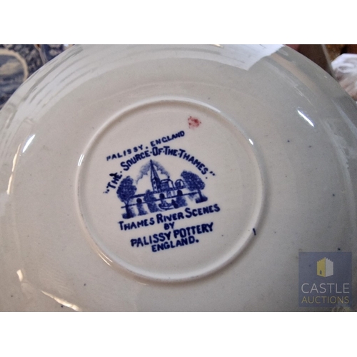 4 - Large Collection of Vintage English Blue & White China; Various 'Thames River Scenes' Patterns by Pa... 