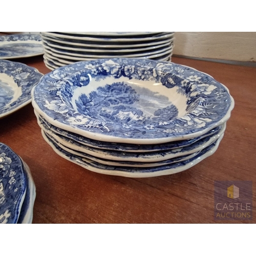 4 - Large Collection of Vintage English Blue & White China; Various 'Thames River Scenes' Patterns by Pa... 