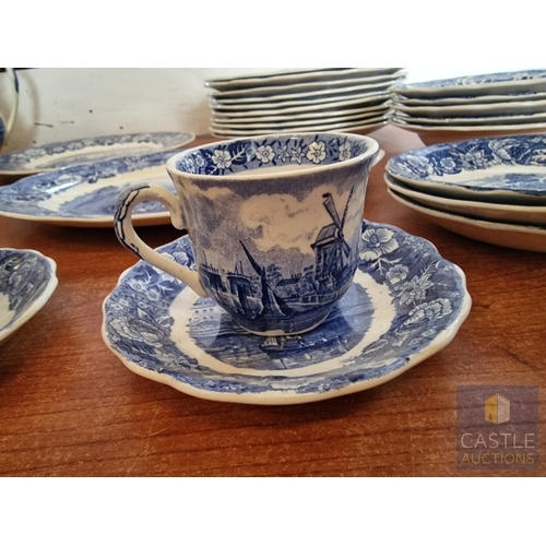 4 - Large Collection of Vintage English Blue & White China; Various 'Thames River Scenes' Patterns by Pa... 