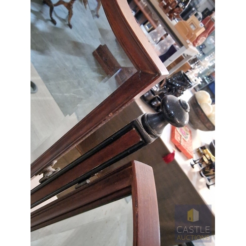 8 - Classical Style Wooden Free Standing 3-Part Dressing Table Swing Mirror with Shaped Bevel Glass, (Ap... 