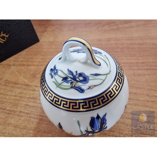 69 - Rosenthal VERSACE 'Giardino' Round Lidded Pot with Bright & Bold Floral Design, (Approx. H: 11cm), T... 