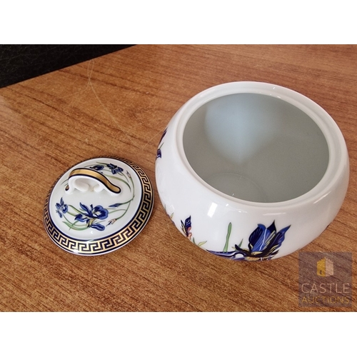 69 - Rosenthal VERSACE 'Giardino' Round Lidded Pot with Bright & Bold Floral Design, (Approx. H: 11cm), T... 