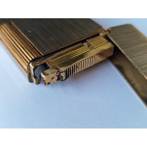 202Z - Vintage 'S.T. Dupont Paris' Silver & Gold Tone Lighter (Made in France), * Basic Test and Sparking *