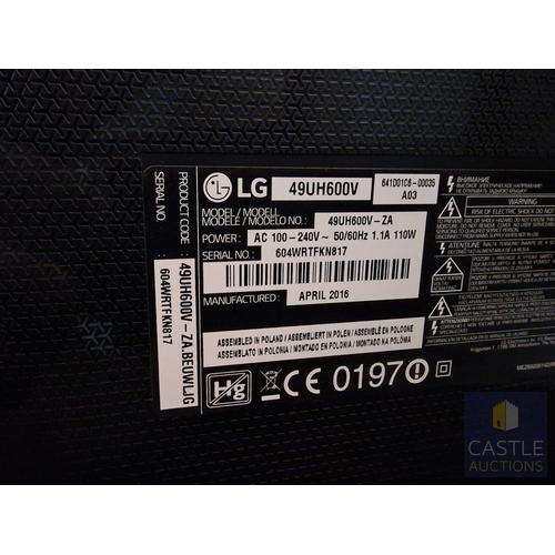 3 - LG 49'' 4K Ultra HD Smart TV with Wi-Fi, (Model: 49UH600V), with Remote and User Manual, * Basic Tes... 