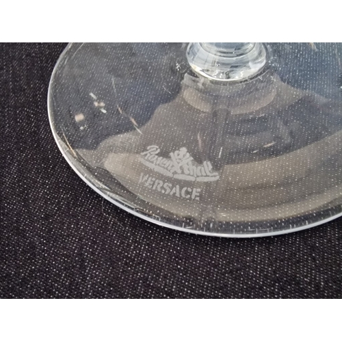 74 - 4 x Boxes of 2 / Set of 8 x Rosenthal VERSACE 'Medusa Lumiere' Crystal Wine Glasses, with Frosted Gl... 