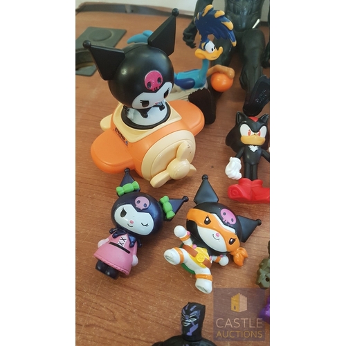 104 - Large Collection of Various Cartoon Hero Figurines, Inc. Minecraft Toy Action Figurines, Kuromi Figu... 