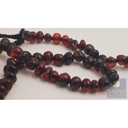 20A - Handmade Statement Drop Necklace with Polished Baltic Amber Beads in Three Colours, Various Shades o... 