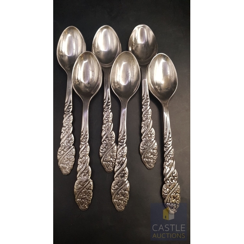 20B - Vintage Traditional Cyprus White Metal Basket with Pedestal Base Twin Handled with Hangers for 12 x ... 