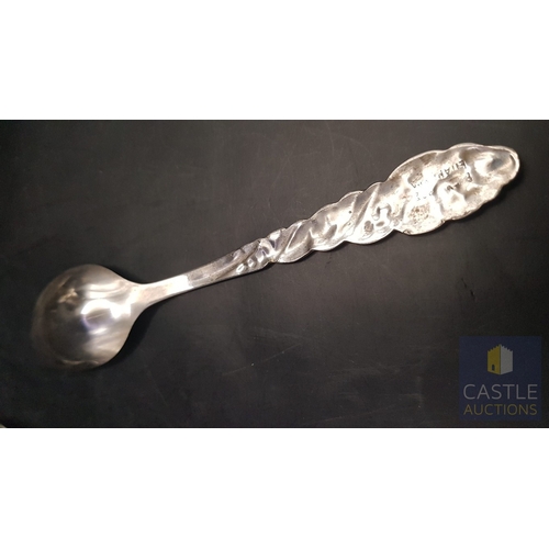 20B - Vintage Traditional Cyprus White Metal Basket with Pedestal Base Twin Handled with Hangers for 12 x ... 