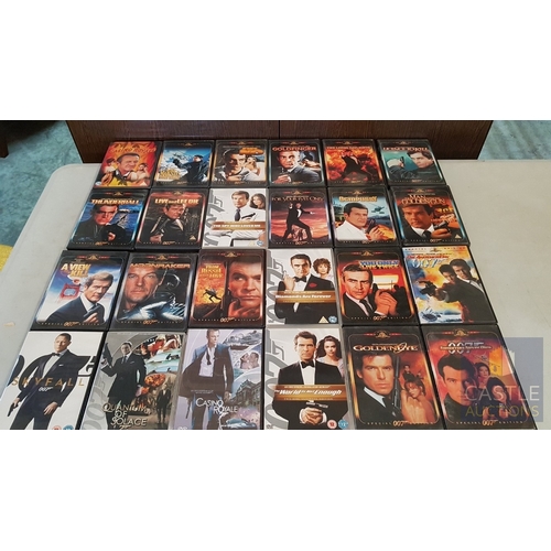 352 - Collection of 26x James Bond 007 DVD Movies, Inc Sean Connery, Roger Moore, Pierce Brosnan, Daniel C... 