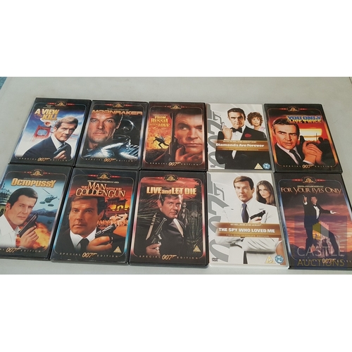 352 - Collection of 26x James Bond 007 DVD Movies, Inc Sean Connery, Roger Moore, Pierce Brosnan, Daniel C... 