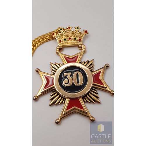353 - Masonic Rose Croix 30th Degree Collar Jewel, Collectible Regalia Designed for Ceremonial Wear and Re... 