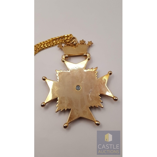 353 - Masonic Rose Croix 30th Degree Collar Jewel, Collectible Regalia Designed for Ceremonial Wear and Re... 