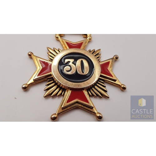 353 - Masonic Rose Croix 30th Degree Collar Jewel, Collectible Regalia Designed for Ceremonial Wear and Re... 