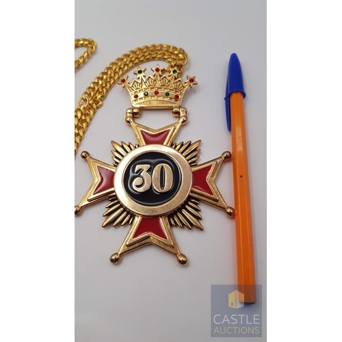 353 - Masonic Rose Croix 30th Degree Collar Jewel, Collectible Regalia Designed for Ceremonial Wear and Re... 
