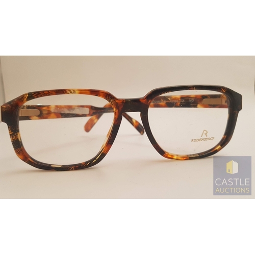 354B - RODENSTOCK 'Tortoiseshell' Frame for Prescription Glasses, R7135 A 140, Made in Germany with Fabric ... 