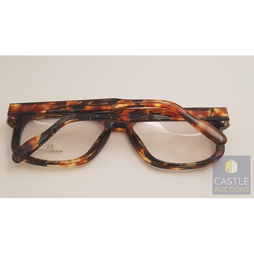 354B - RODENSTOCK 'Tortoiseshell' Frame for Prescription Glasses, R7135 A 140, Made in Germany with Fabric ... 