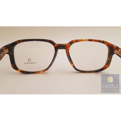 354B - RODENSTOCK 'Tortoiseshell' Frame for Prescription Glasses, R7135 A 140, Made in Germany with Fabric ... 