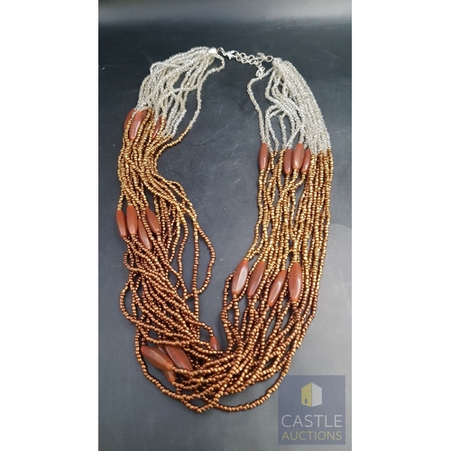 368 - Collection of Handicraft Costume Jewelry, Made of Natural Stones, Together 'Friendship' Candle Holde... 