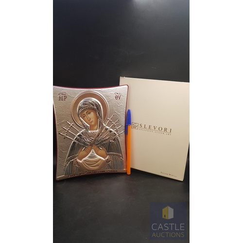 373 - 'SLEVORI' 4x Holy Ikon; 'The last supper', 'Lady of Sorrows/Seven Swords', 'Virgin Mary Gerontissa/ ... 